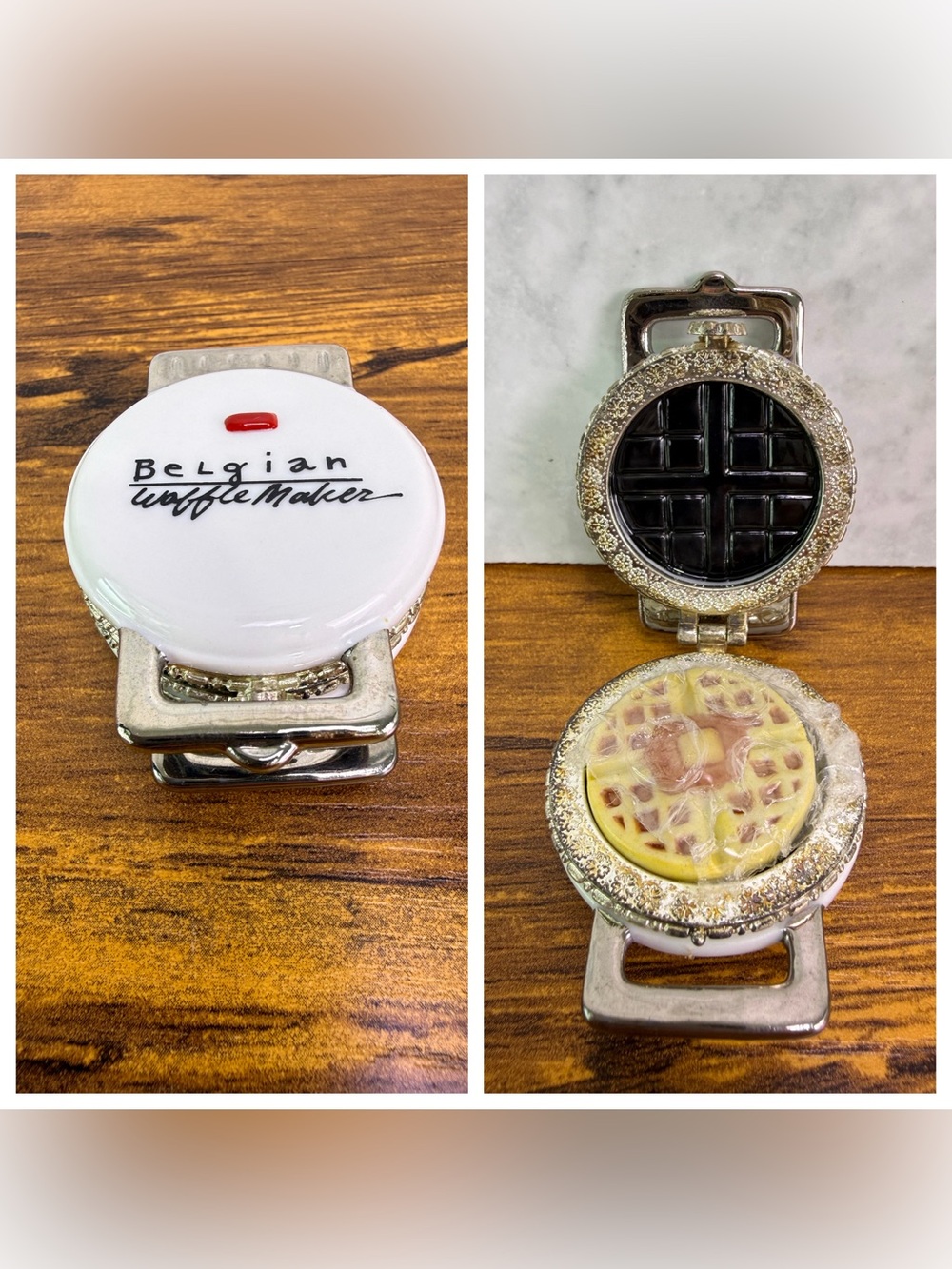 Cooking Club of America Belgian Breakfast Waffle Maker Trinket Box Rare Mini